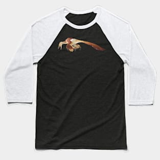 Grrr Velociraptor in brown Baseball T-Shirt